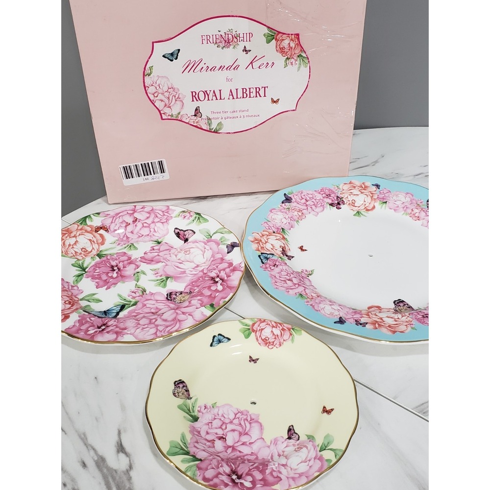 READ DESCRIPTION!! MIRANDA KERR ROYAL ALBERT 3-Tier Cake Stand MISSING HARDWARE